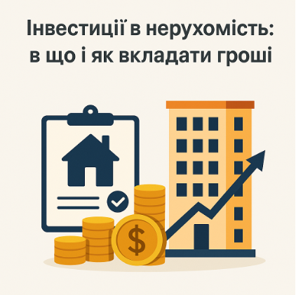 Інвестиції в нерухомість в Україні — як вигідно вкладати гроші в житлову і комерційну нерухомість, новобудови, оренду та REIT-фонди у 2025 році